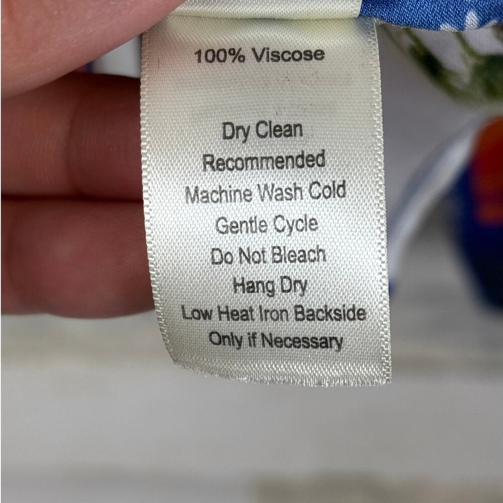 ECRU Womens L Multicolor Patchwork Boho Silky Vis… - image 4